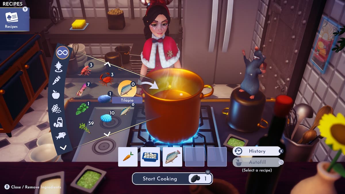 How to make PanSeared Tilapia and Vegetables in Disney Dreamlight Valley