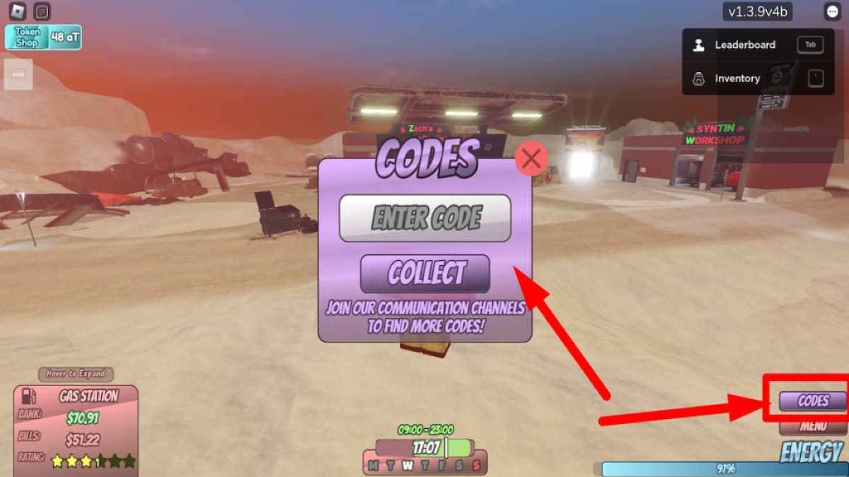 Gas Station Simulator codes