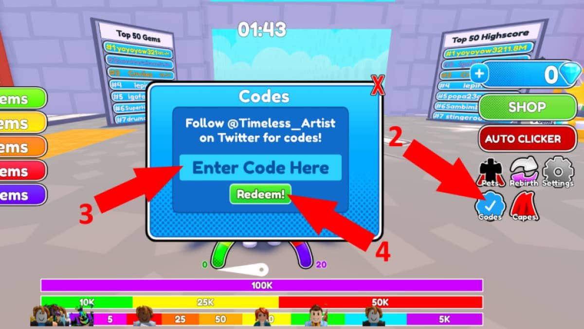 3 NEW SECRET *5M WINS* Codes in RACE CLICKER?! NEW CODES ROBLOX