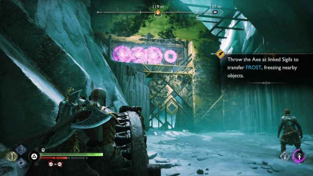 Helheim first gate puzzle solution in God of War Ragnarok