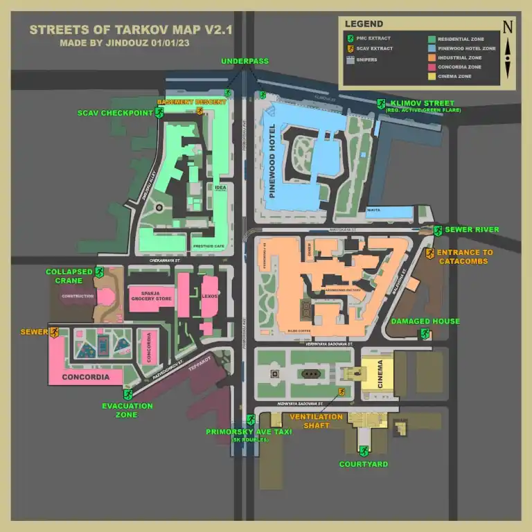 Escape from Tarkov Streets of Tarkov Map Guide Pro Game Guides