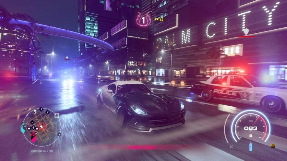 Need For Speed Heat Screenshot during a Cop Chase