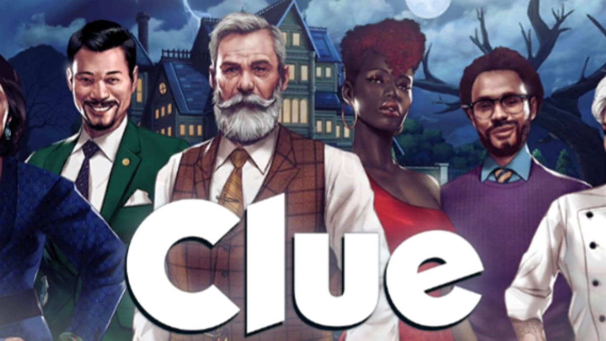 Several suspects standing together in Adventure Escape Mysteries - Clue