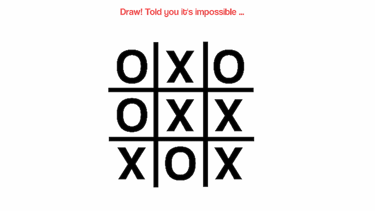 How to beat google tic tac toe impossible 2023