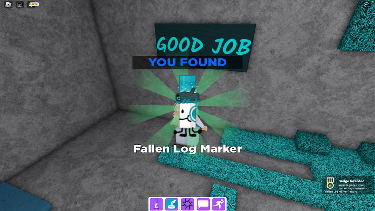 How to get the Fallen Log Marker in Find the Markers Roblox Pro