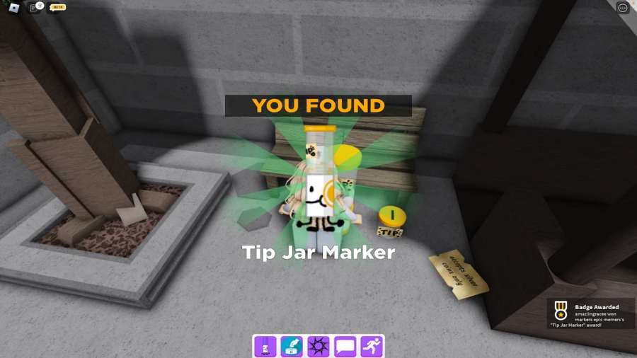 How to get the Tip Jar Marker in Find the Markers Roblox Pro Game