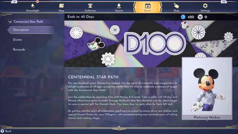 Disney Dreamlight Valley Centennial Star Path – All Rewards and How to ...