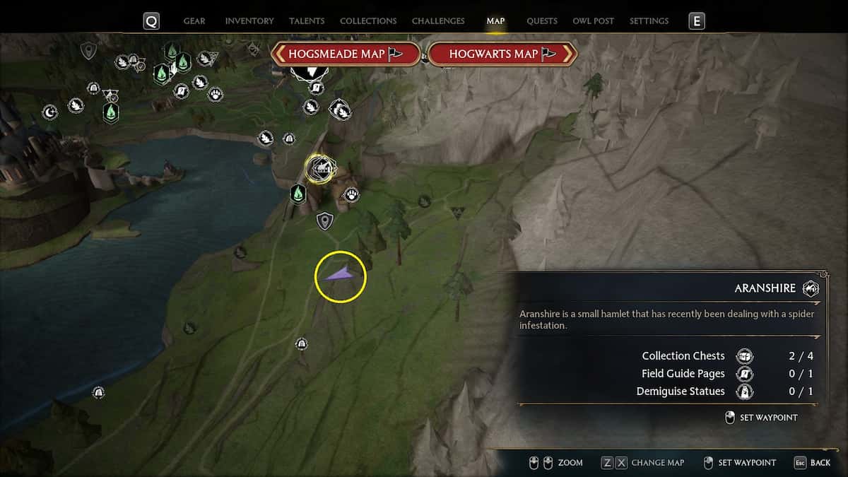 South Hogwarts Region Landing Platform Location in Hogwarts Legacy