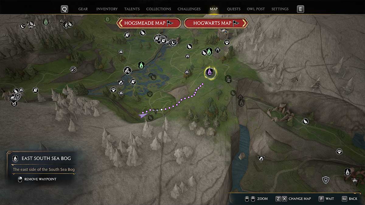 How to reach the southern part of the World Map in Hogwarts Legacy ...