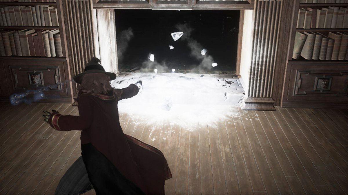 How to get the chest behind the fireplace in the Library in Hogwarts