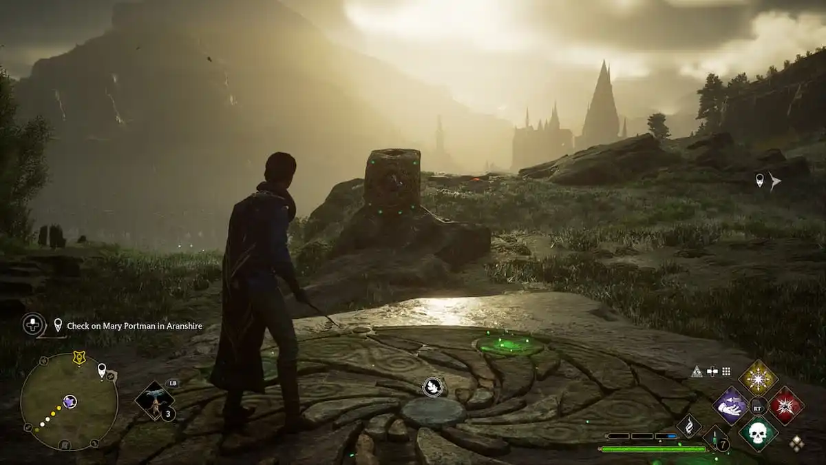 How to solve the Moonstone Pillar Merlin Trials in Hogwarts Legacy