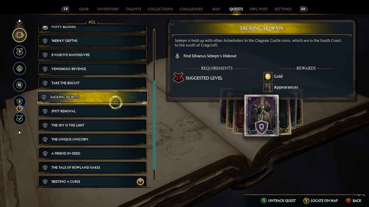 Missing last side quest in Hogwarts Legacy - Easily missable side ...