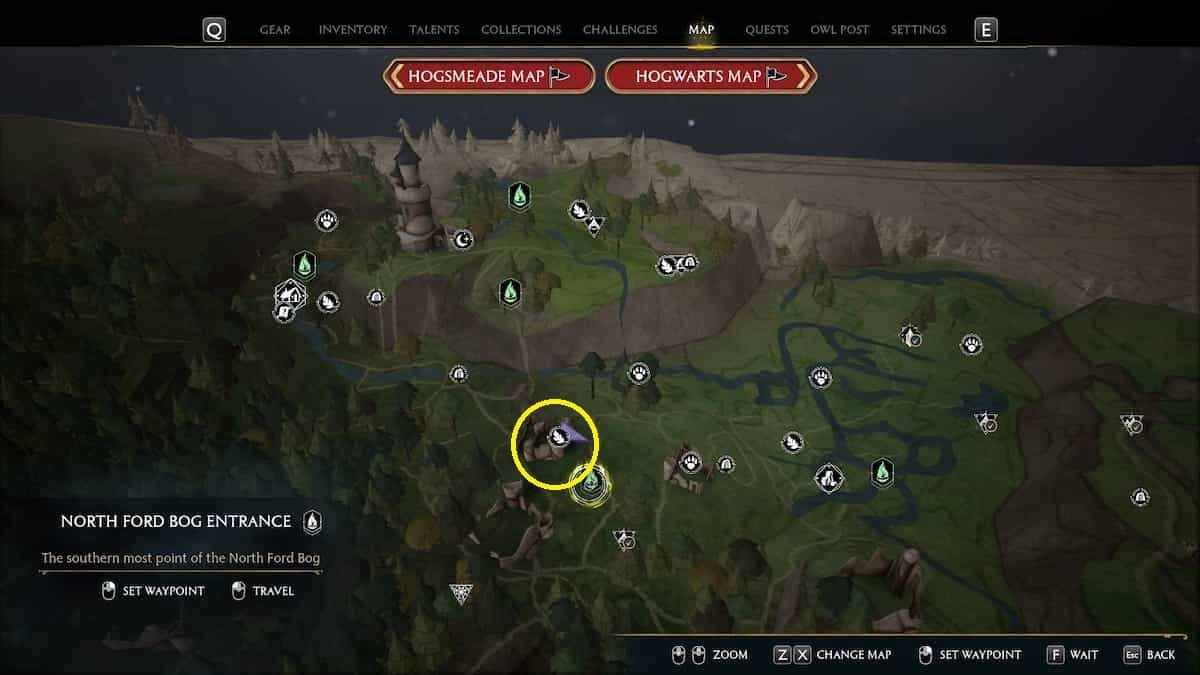 Cod Fort Bog Map How to solve Merlin Trial near the North Ford Bog Entrance Floo Flame ...