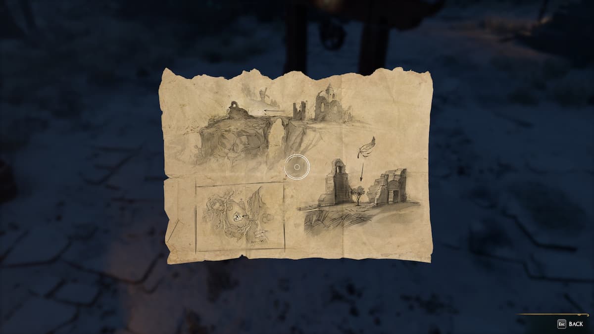 Well, Well, Well Location in Hogwarts Legacy Treasure Map Location