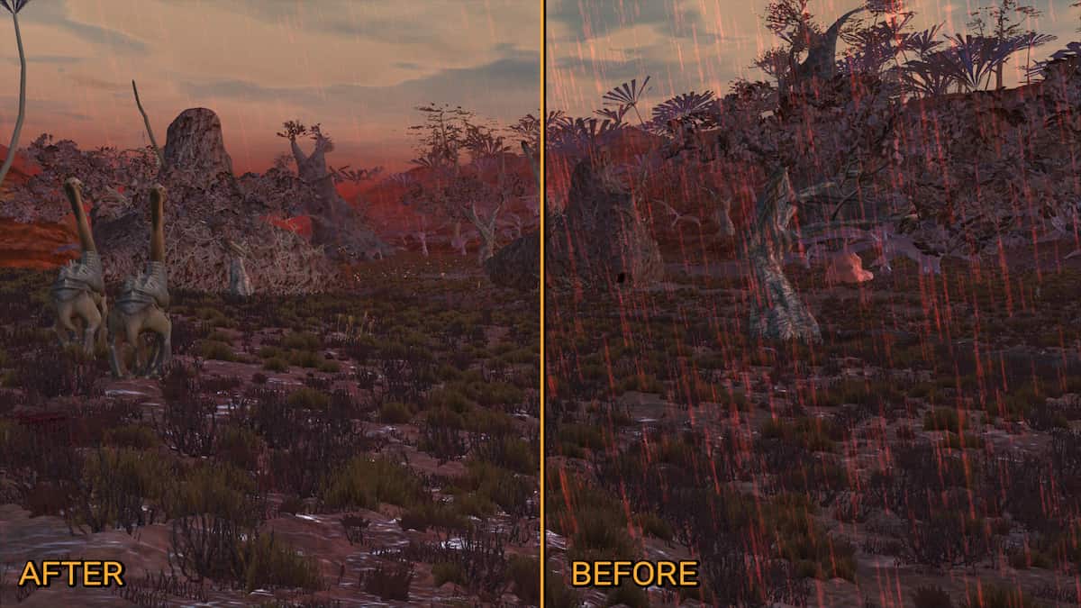 Kenshi's Reduced Weather Effects mod