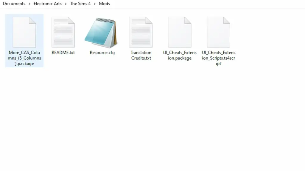 где папка mods sims 4