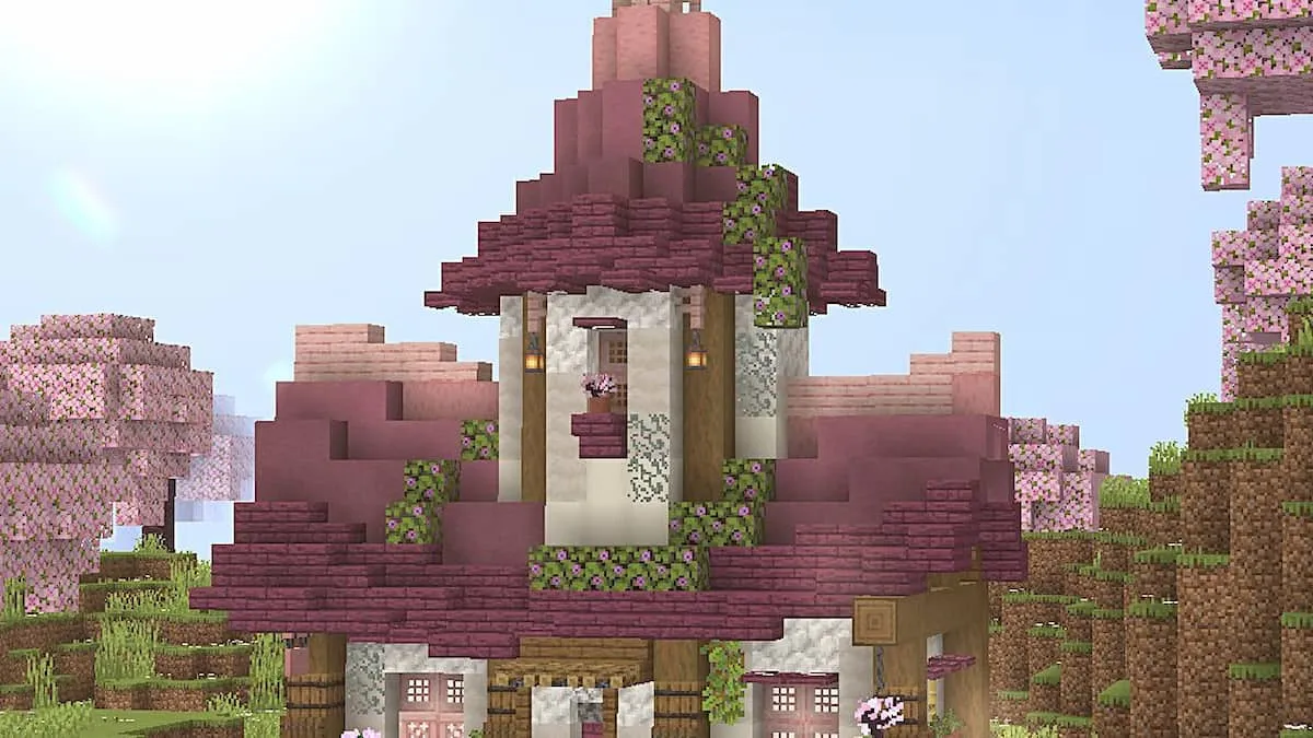 12 Best Cherry Blossom Tree wood builds for Minecraft 1.20 - Pro Game ...