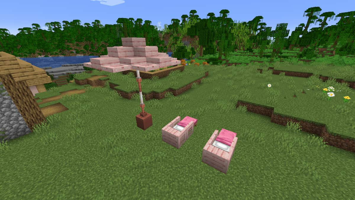 Minecraft: How To Build a Simple Cherry Blossom Pagoda 