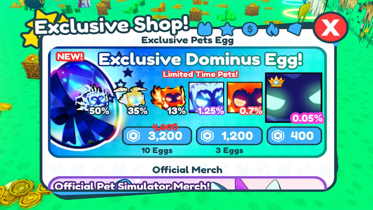 Pet Simulator X Exclusive Shop