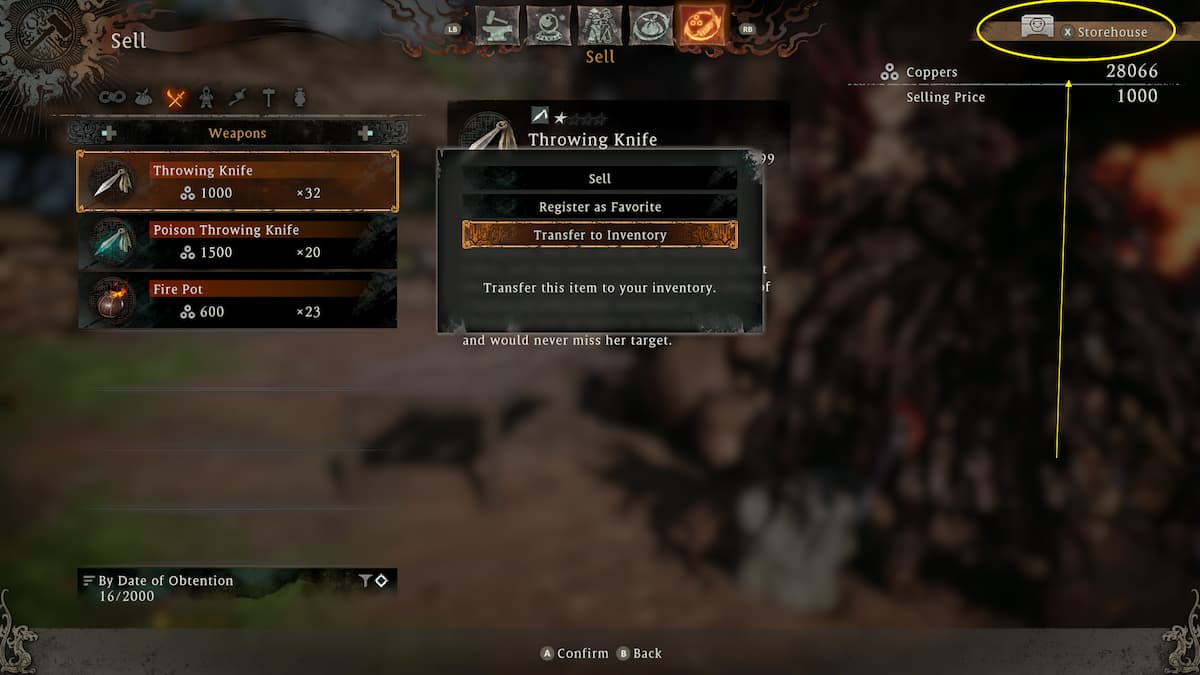 How to access your Storehouse in Wo Long Pro Game Guides