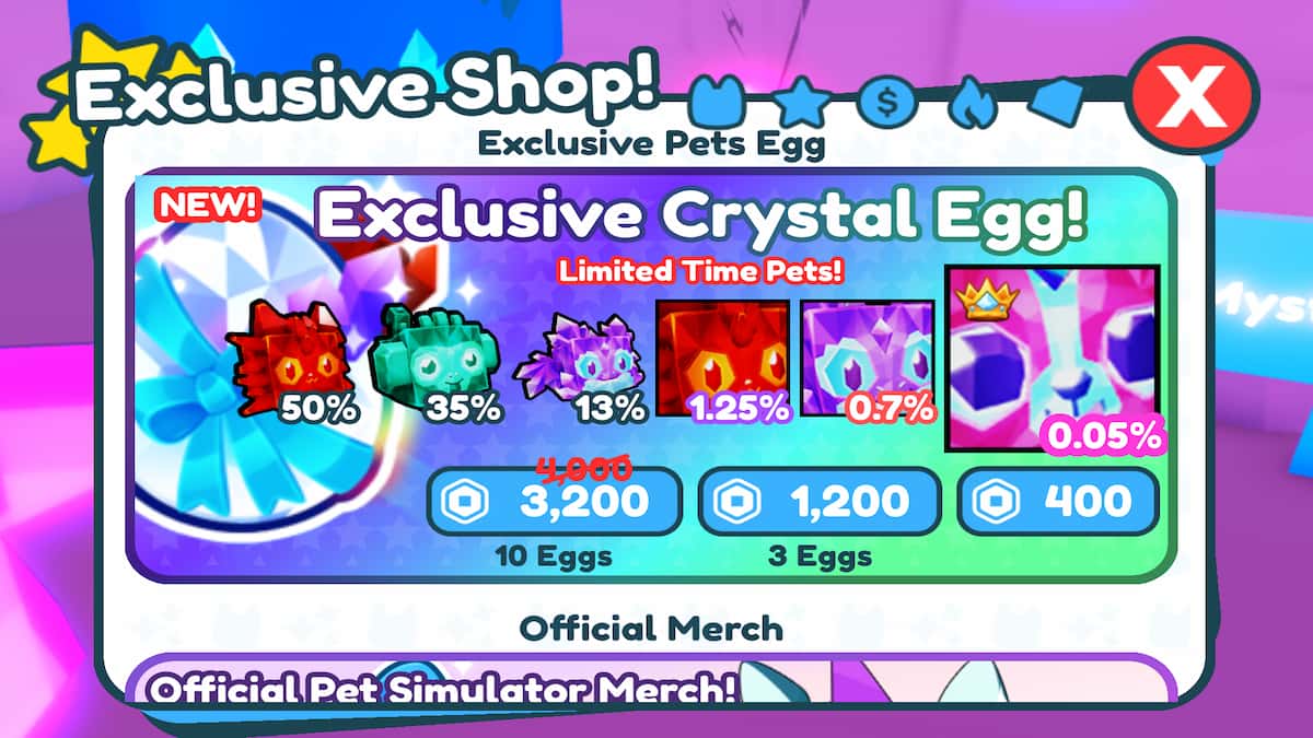 Pet Simulator X Exclusive Shop