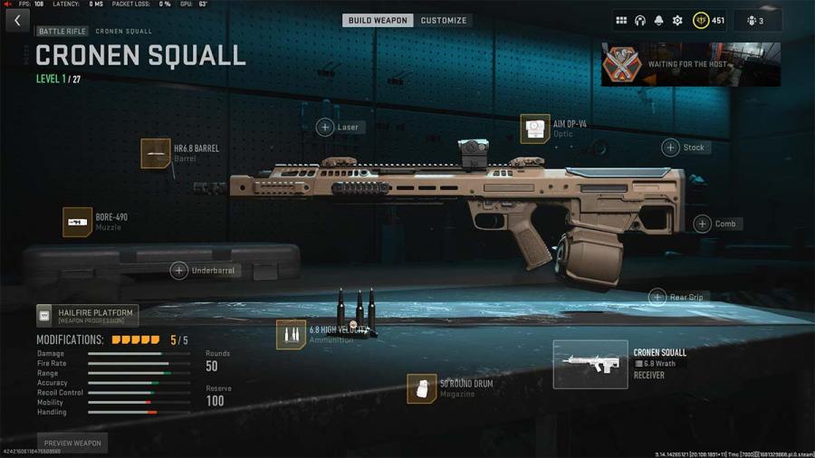 Best Cronen Squall Loadout And Attachments In Warzone 2 And Mw2 Pro Game