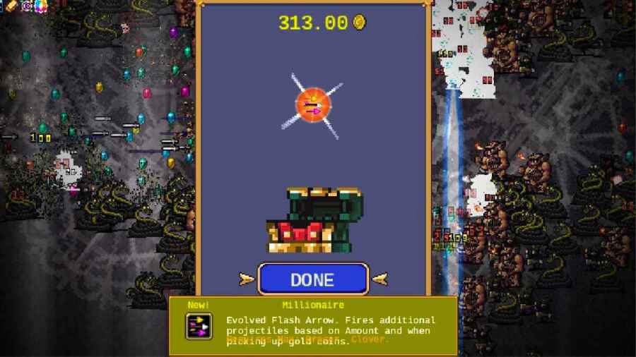 How to unlock & evolve Flash Arrow into Millionaire in Vampire Survivors Pro Game Guides