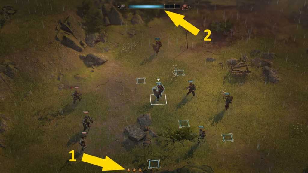 Checking for galvanization on the battlefield in Wartales.