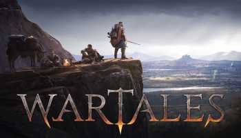 Official loading screen of a warband on a hilltop in Wartales.