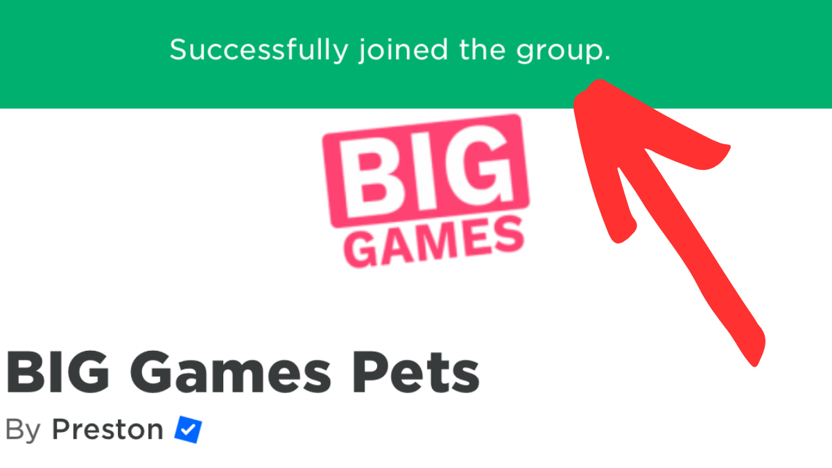 How to join the Big Games Pet Group on Roblox (Group Link)