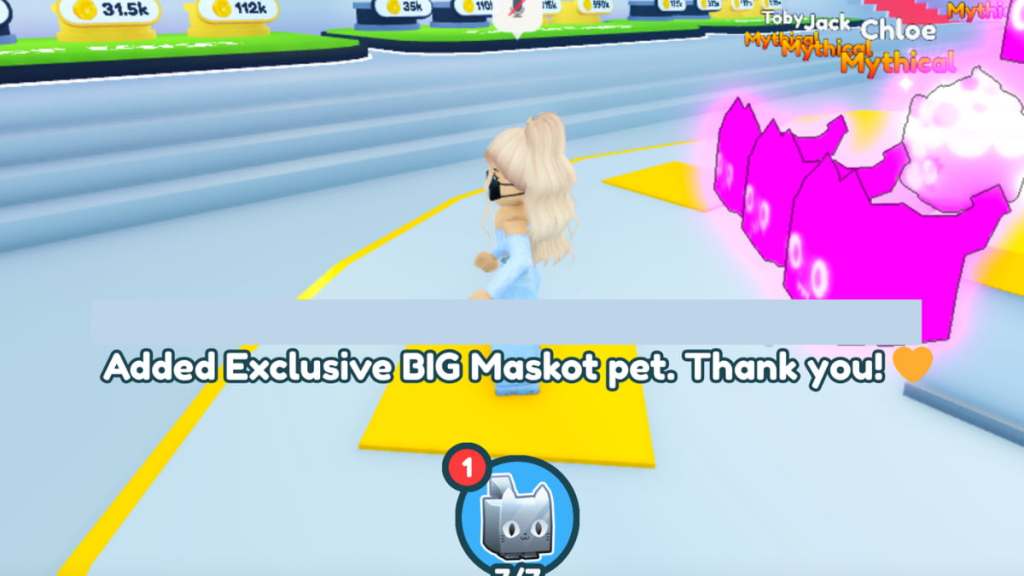 How to get the Huge Maskot pet in Pet Simulator X Roblox Pro Game