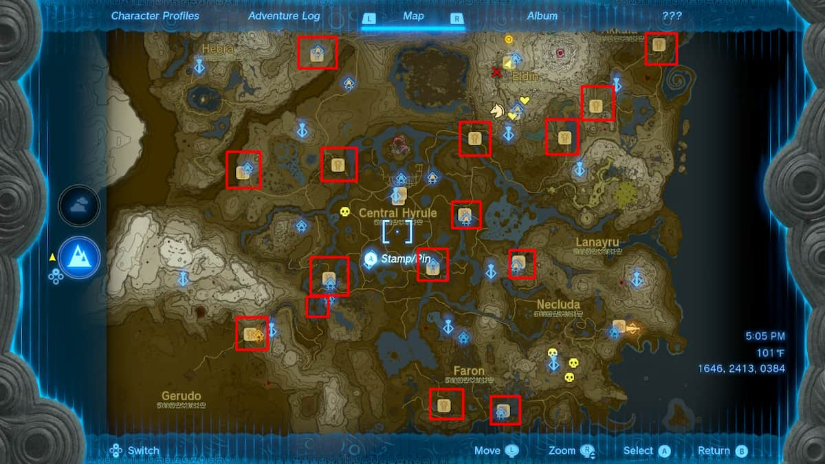 E News All Stable Locations In TotK Map Zelda Tears Of The   Zelda Totk Stable Map 1 