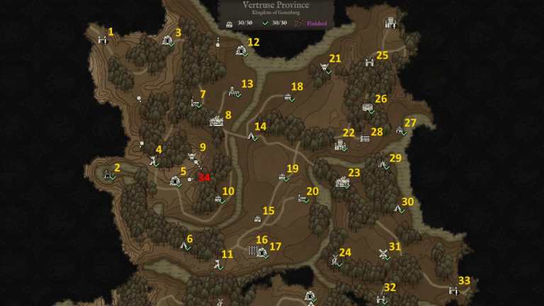 Wartales – Full Vertruse Province Region Map & Locations Guide - Steam ...