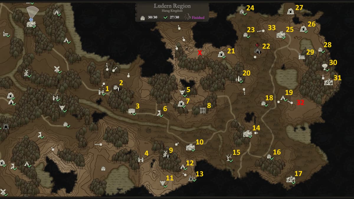 Wartales Full Ludern Region Map & Locations Guide Pro Game Guides