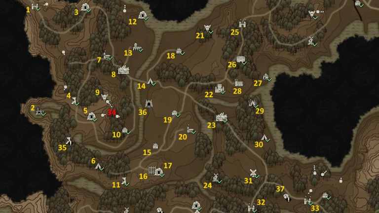 Wartales – Full Vertruse Province Region Map & Locations Guide - Pro ...