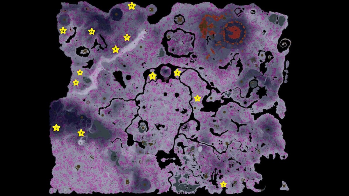 Blue-White Frox Locations marked on the Depths map in TotK