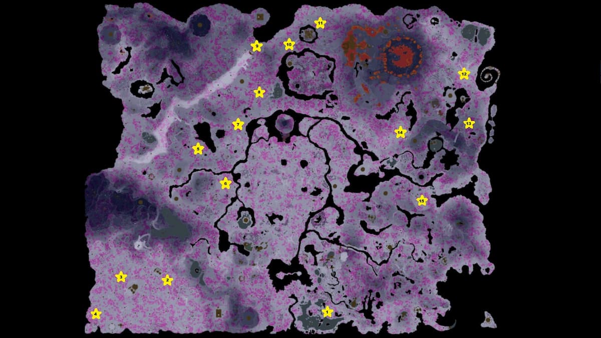 Obsidian Frox Locations marked on the Depths map in TotK