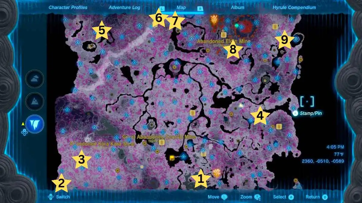 All Obsidian Frox Locations In TotK Zelda Tears Of The Kingdom Pro   Zelda Tears Of The Kingdom Totk Obsidian Frox Locations Map 