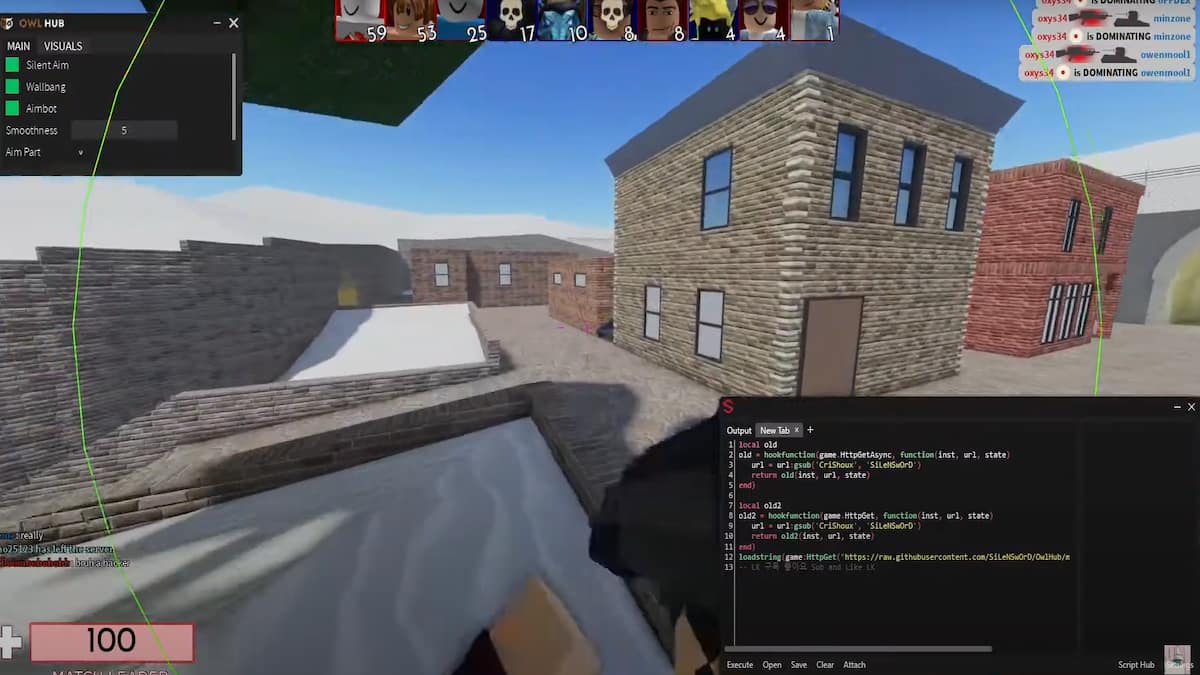 The Sentinel Roblox Script Executor running on Windows