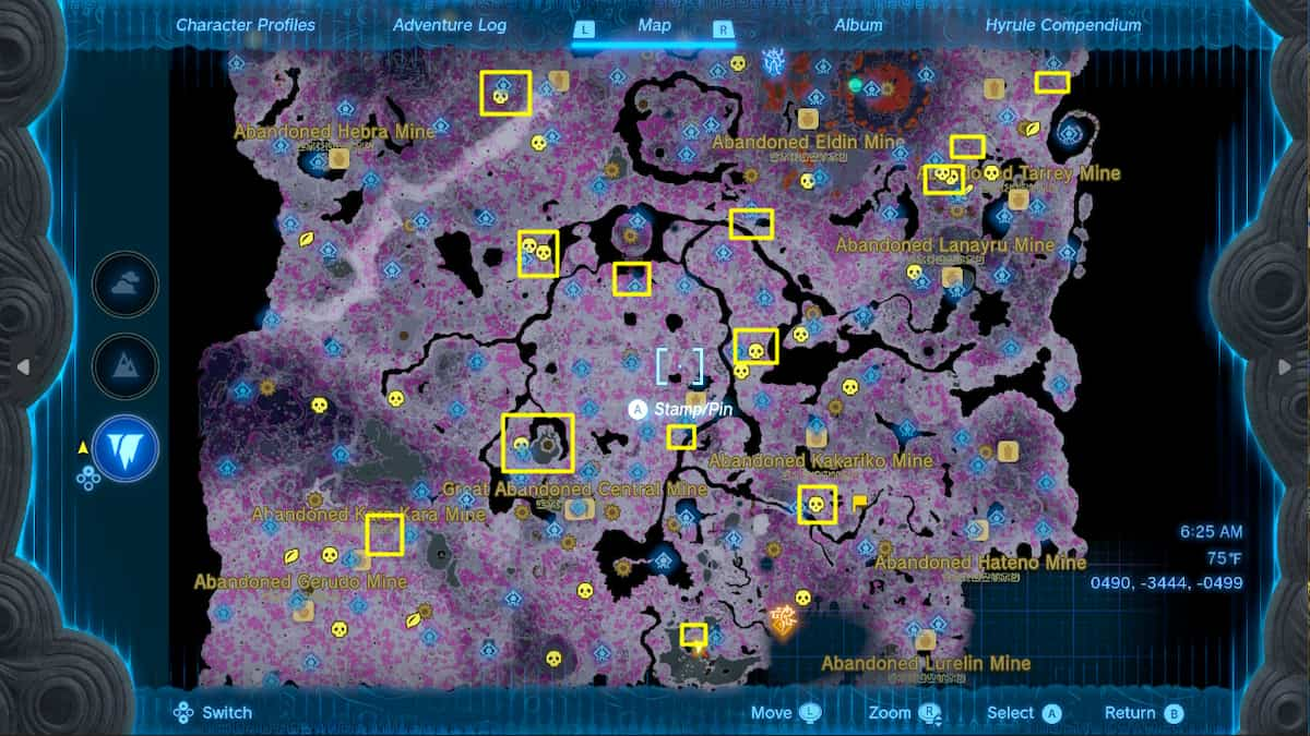 All Lynel Locations Map In TotK Zelda Tears Of The Kingdom Pro   Zelda Totk Lynel Locations Depths 