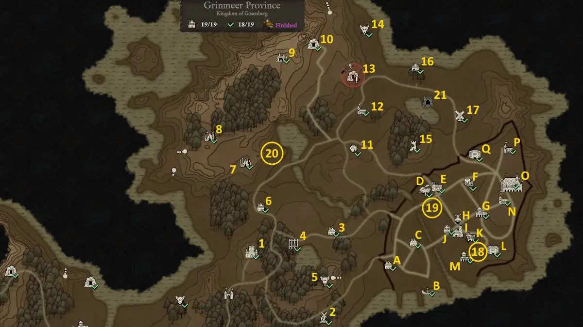 Full Wartales Grinmeer Province Map & Locations Guide Pro Game Guides