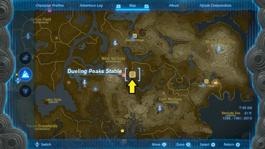 Zelda TotK - How to find and help Penn at Dueling Peaks Stable in Tears ...