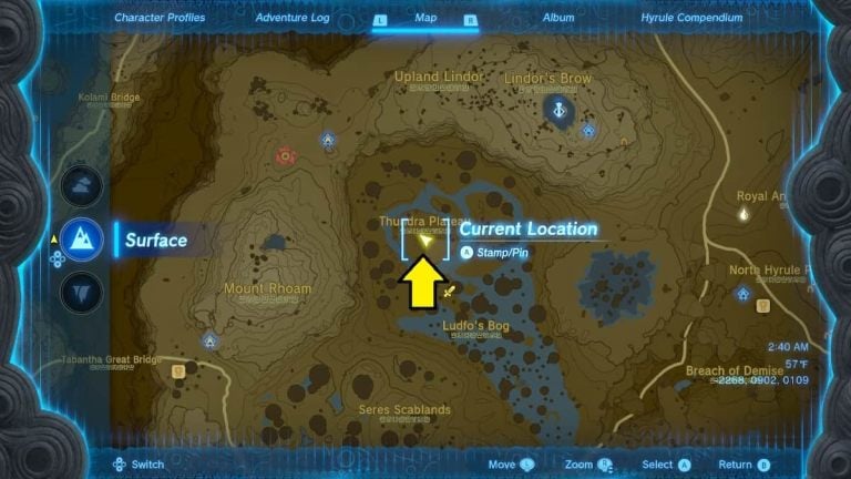 Where to find Thundra Plateau Cave Location in TotK (Zelda Tears of the ...