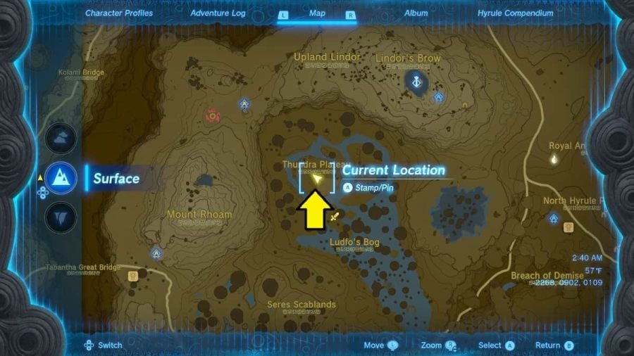 Where to find Thundra Plateau Cave Location in TotK (Zelda Tears of the ...