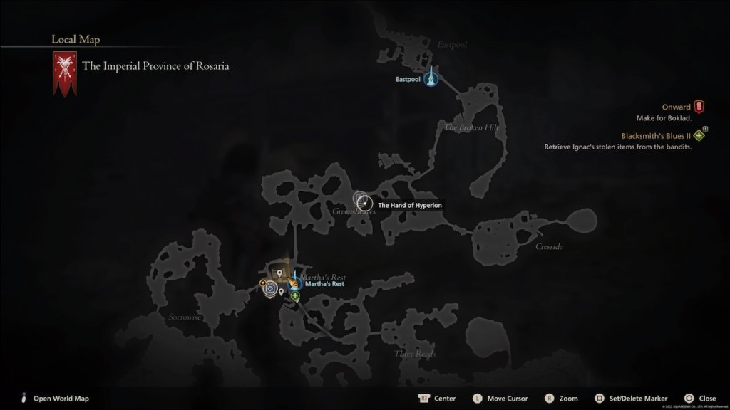 The Hand of Hyperion Chronolith location in Final Fantasy 16