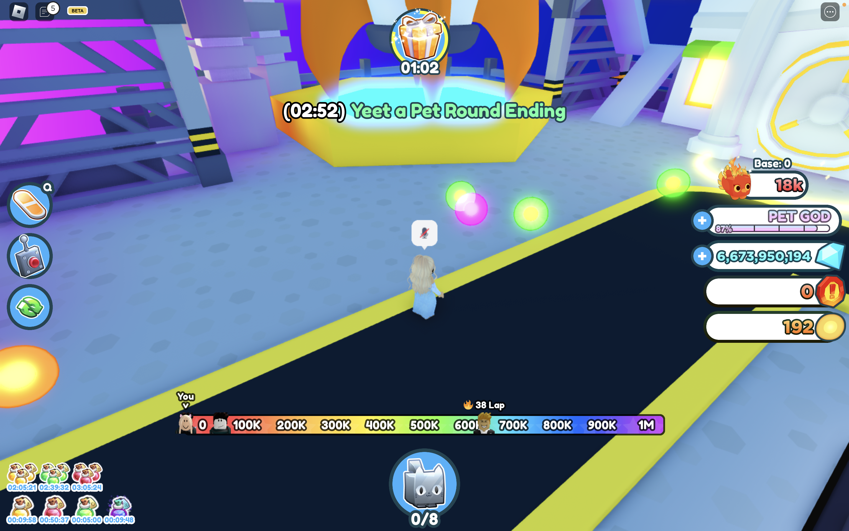 Pet Simulator X Yeet World Orbs - Hold To Reset