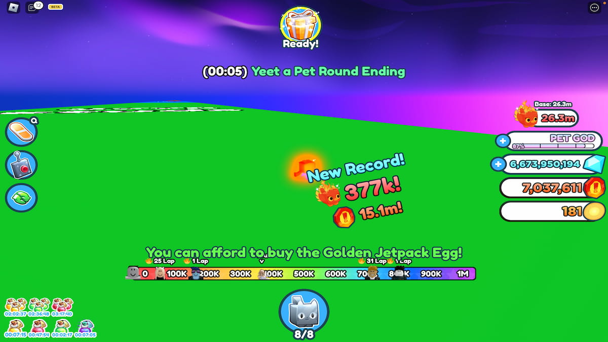 Pet Simulator X Yeet World Orbs - Hold To Reset