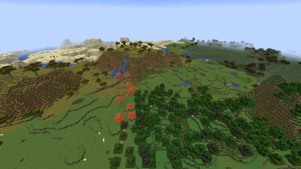 A Savanna Village near a Forest and a Swamp.