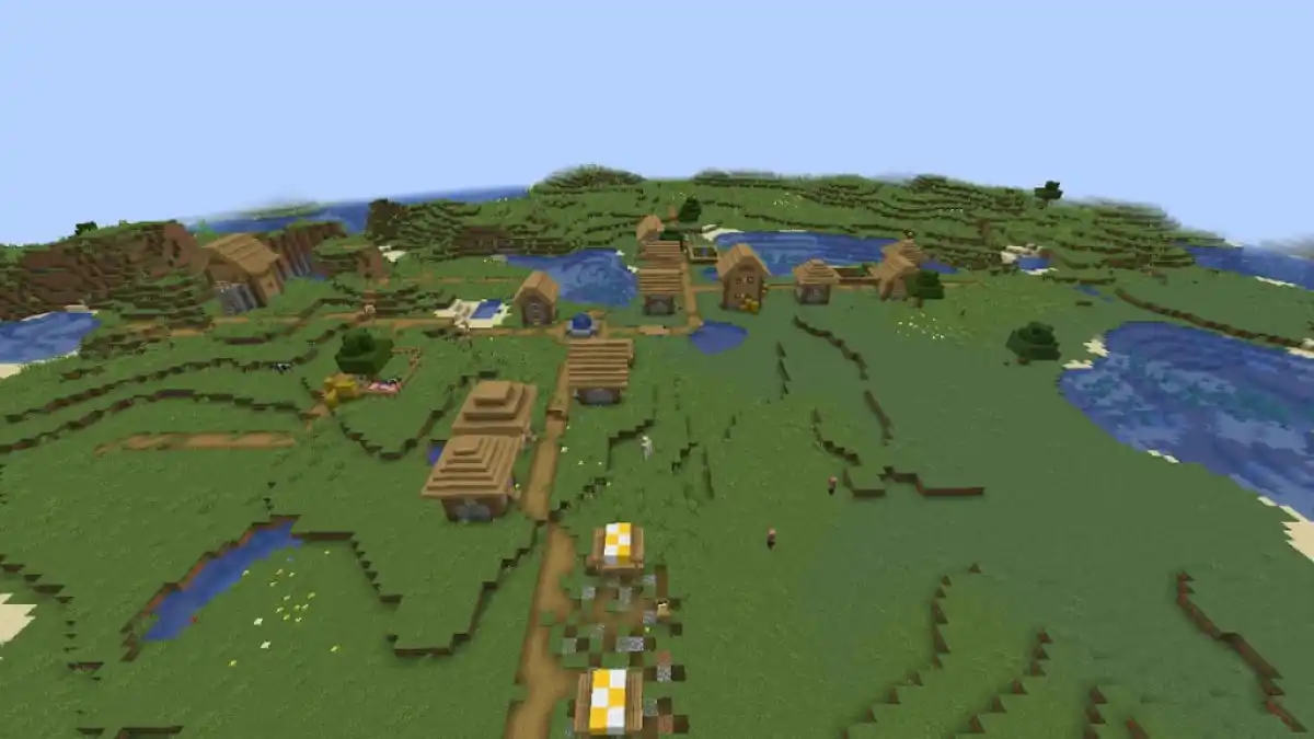 A Plains biome filled with Plains Villages.