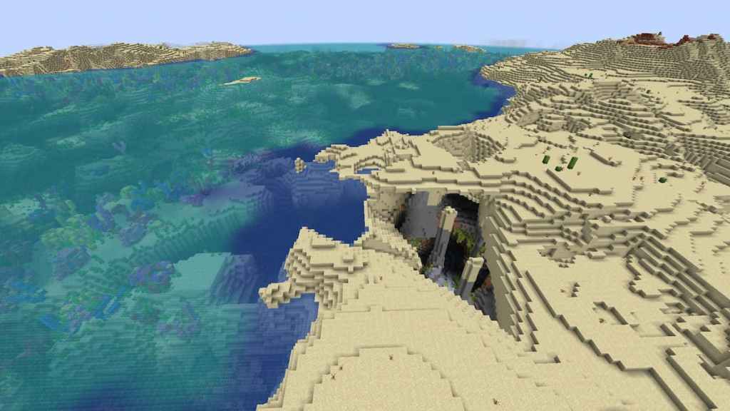 A Lush Cave and a Coral Reef in the Desert.